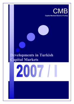 Developments In Turkish Capital Markets