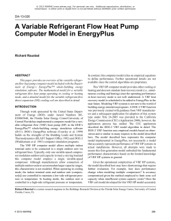 A Variable Refrigerant Flow Heat Pump Computer Model in