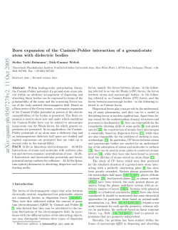 Born expansion of the Casimir-Polder interaction of a ground