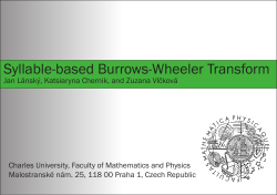 Syllable-based Burrows