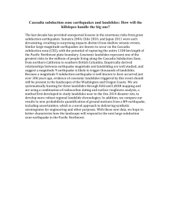 Cascadia subduction zone earthquakes and landslides: How will the