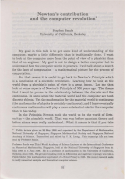 Newton`s contribution and the computer revolution