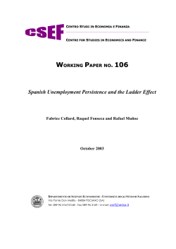 Spanish Unemployment Persistence and the Ladder Effect