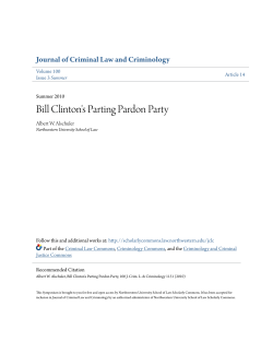 Bill Clinton`s Parting Pardon Party - Northwestern University School