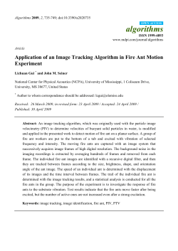 Application of an Image Tracking Algorithm in Fire Ant Motion