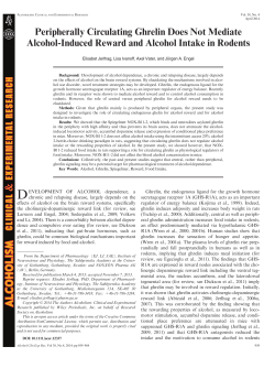 Peripherally Circulating Ghrelin Does Not Mediate AlcoholInduced