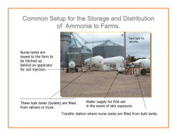 Common Setup for the Storage and Distribution of Ammonia to Farms