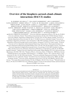 Overview of the biosphere–aerosol–cloud–climate interactions
