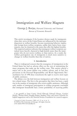 Immigration and Welfare Magnets