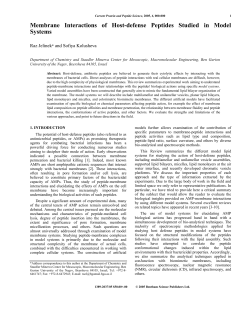 Membrane Interactions of Host-defense Peptides Studied in Model