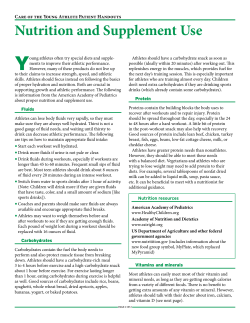 Nutrition and Supplement Use