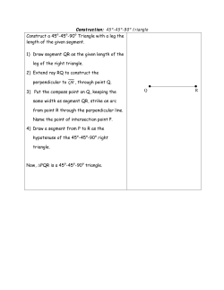 Construction: 45&deg;-45&deg;-90&deg; triangle Construct a 45&deg;-45