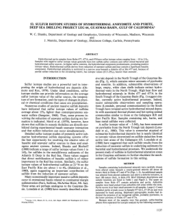 53. Sulfur Isotope Studies of Hydrothermal Anhydrite and Pyrite