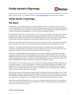 Childe Harold`s Pilgrimage