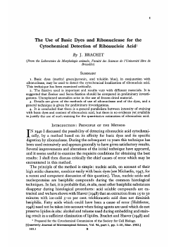 The Use of Basic Dyes and Ribonuclease for the Cytochemical