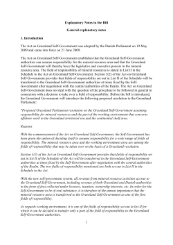 Explanatory Notes to the Bill - Bureau of Minerals and Petroleum
