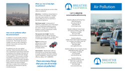 Air Pollution Brochure - Breathe California Of The Bay Area