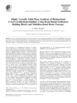 Highly Versatile Solid Phase Synthesis of Biofunctional 4-Aryl