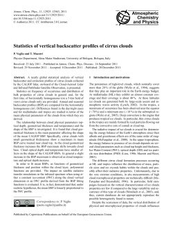 Statistics of vertical backscatter profiles of cirrus clouds