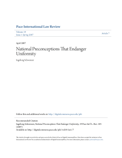 National Preconceptions That Endanger Uniformity