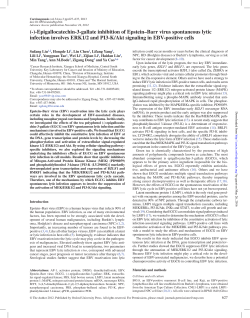 (-)-Epigallocatechin-3-gallate inhibition of Epstein&ndash;Barr virus