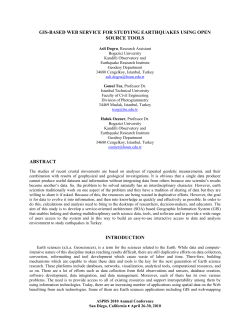 gis-based web service for studying earthquakes using open