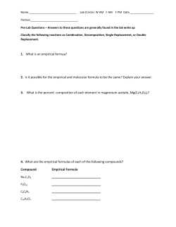 Law of Constant Composition and Empirical Formula