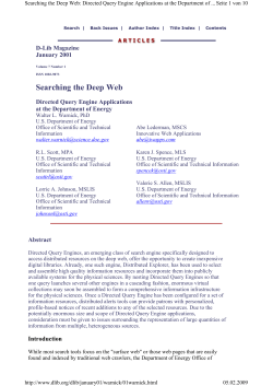 Searching the Deep Web