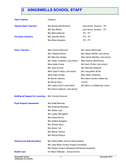 2 kingswells school staff - Kingswells Primary School