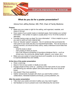 Poster Presentation Tips