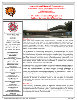 James Russell Lowell Elementary - Santa Ana Unified School District