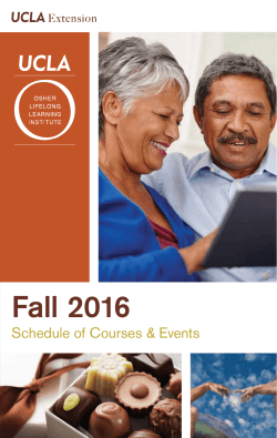 Fall 2016 - (OLLI) at UCLA