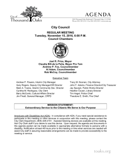 City Council - Thousand Oaks