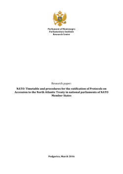 NATO: Timetable and procedures for the ratification of Protocols on