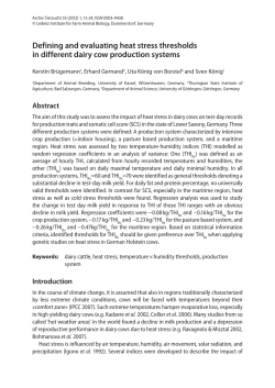 Defining and evaluating heat stress thresholds in different dairy cow