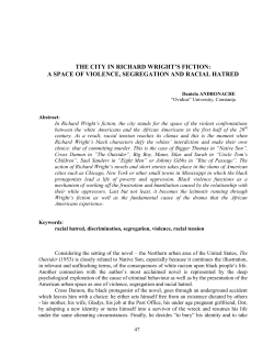 Daniela Andronache: The City in Richard Wright`s Fiction