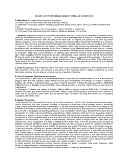 ROSETTA STONE PURCHASE ORDER TERMS AND CONDITIONS