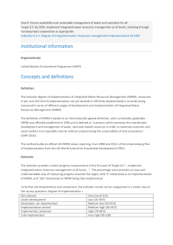 6.5.1 Degree of integrated water resources