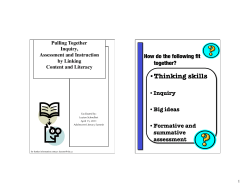 Pulling Together Inquiry - Manitoba Reading Association