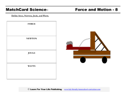 MatchCard Science© Force and Motion - 8