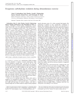 Exogenous carbohydrate oxidation during ultraendurance exercise