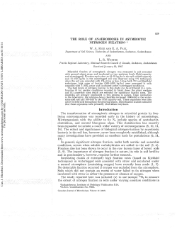 the role of anaerobiosis in asymbiotic nitrogen fixation