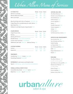 Urban Allure Menu of Services