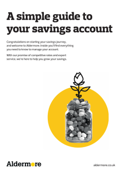 A simple guide to your savings account