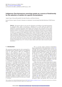 Indigenous Saccharomyces cerevisiae yeasts as a source of
