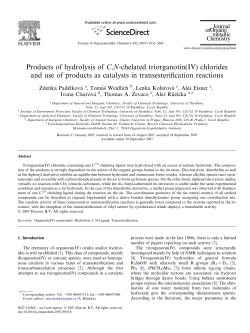 Products of hydrolysis of C,N-chelated triorganotin(IV) chlorides and