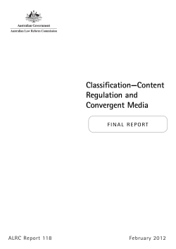 Classification&mdash;Content Regulation and Convergent Media