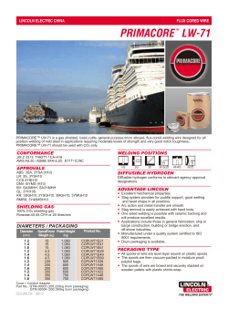 primacore™ lw-71 - Lincoln Electric