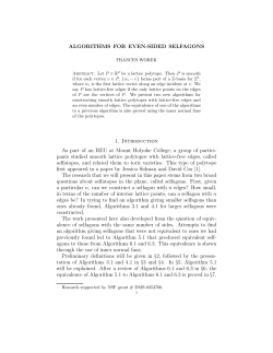 Algorithms for even-sided selfagons
