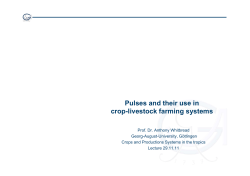 Pulses and their use in crop